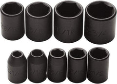 Proto - 9 Piece 3/8" Drive Impact Socket Set - 6 Points, 1/4" to 3/4" Range, Inch Measurement Standard - Eagle Tool & Supply