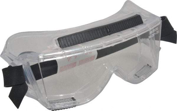 3M - Size Universal, Clear Polycarbonate Anti-Fog & Scratch Resistant Lens, Safety Goggles - Indirect Vent, Clear Polycarbonate Frame, Over the Glass Style - Eagle Tool & Supply