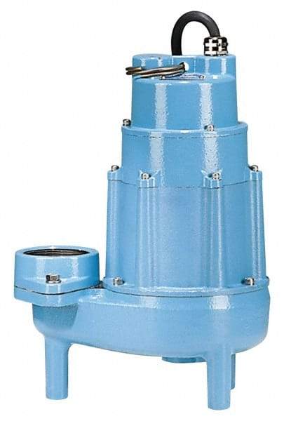Little Giant Pumps - 2 hp, 18 Amp Rating, 230 Volts, Nonautomatic Operation, Sewage Pump - 1 Phase, Cast Iron Housing - Eagle Tool & Supply