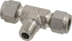 Ham-Let - 3/8" OD, Grade 316Stainless Steel Male Branch Tee - Comp x Comp x MNPT Ends - Eagle Tool & Supply