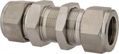 Ham-Let - 3/4" OD, Grade 316Stainless Steel Bulkhead Union - Comp x Comp Ends - Eagle Tool & Supply