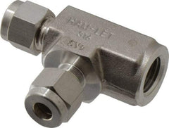 Ham-Let - 1/4" OD, Grade 316Stainless Steel Female Run Tee - Comp x FNPT x Comp Ends - Eagle Tool & Supply