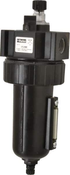 Parker - 1/2" NPT, 250 Max psi Standard Mist Lubricator - Metal Bowl with Sight Glass, Zinc Body, 90 CFM, 175°F Max Temp, 3.24" Wide x 9.27" High - Eagle Tool & Supply
