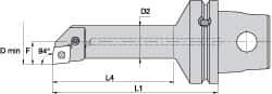 Kennametal - Right Hand Cut, Size KM63, CN.. Insert Compatiblity, Internal Modular Turning & Profiling Cutting Unit Head - 17mm Ctr to Cutting Edge, 125mm Head Length, Through Coolant, Series Kenlever - Eagle Tool & Supply
