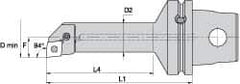 Kennametal - Right Hand Cut, Size KM63, CN.. Insert Compatiblity, Internal Modular Turning & Profiling Cutting Unit Head - 17mm Ctr to Cutting Edge, 125mm Head Length, Through Coolant, Series Kenlever - Eagle Tool & Supply