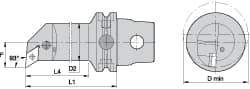 Kennametal - Left Hand Cut, Size KM63, DN.. Insert Compatiblity, Internal Modular Turning & Profiling Cutting Unit Head - 35mm Ctr to Cutting Edge, 170mm Head Length, Through Coolant, Series Kenlever - Eagle Tool & Supply