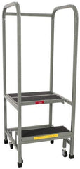 PW Platforms - 2 Step Stand - Office Mobile Stand, 300 Lb Capacity, 20" Platform Height, 20" Base Width x 22" Base Depth - Eagle Tool & Supply