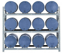 Made in USA - 19,300 Lb Load Capacity, 30 & 55 Gal Drum Pallet Rack - 105" Wide x 120" High - Eagle Tool & Supply