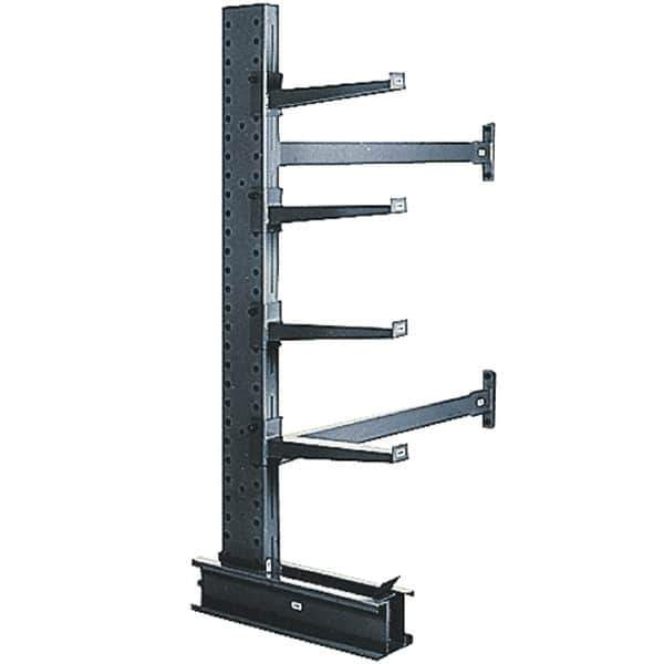 Made in USA - 6' High Single Sided "Add-On" Cantilever Rack - With Lip, 8,100 Lb Capacity, 33" Base Length, 12" Arm Length - Eagle Tool & Supply