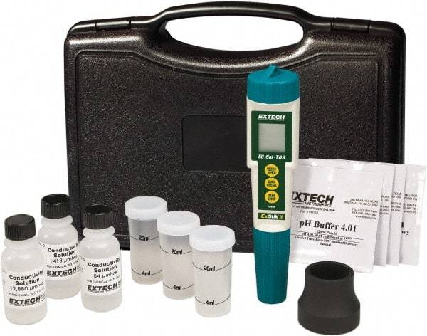 Extech - 0 to 14 pH, Conductivity/TDS/Salinity/Temp Meter - Eagle Tool & Supply