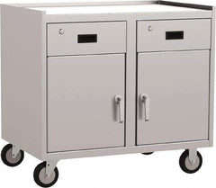 Jamco - 36" Wide x 34" High x 18" Deep, Mobile Closed Cabinet - 1,200 Lb Capacity, 18" Shelf Clearance - Eagle Tool & Supply