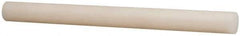 Made in USA - 1' Long, 3/8" Diam, PVDF / KYNAR Plastic Rod - ±0.2" Length Tolerance, +0.020/- 0.000" Diam Tolerance, Shore D-72 Hardness, Natural (Color) - Eagle Tool & Supply
