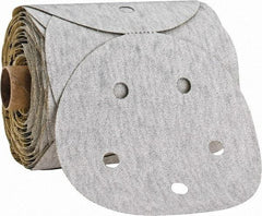 3M - 5" Diam, 80 Grit Silicon Carbide Adhesive PSA Disc - Medium Grade, Gray, A Weighted Backing, Flexible, Use with Random Orbital Sanders - Eagle Tool & Supply