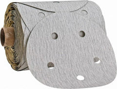 3M - 5" Diam, 150 Grit Silicon Carbide Adhesive PSA Disc - Fine Grade, Gray, A Weighted Backing, Flexible, Use with Random Orbital Sanders - Eagle Tool & Supply