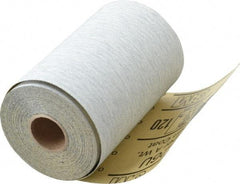3M - 120 Grit, Silicon Carbide Adhesive Backed Sanding Sheets - Sandpaper Roll, 4-1/2" x 10 Yds., Fine Grade, A Weighted Backing - Eagle Tool & Supply