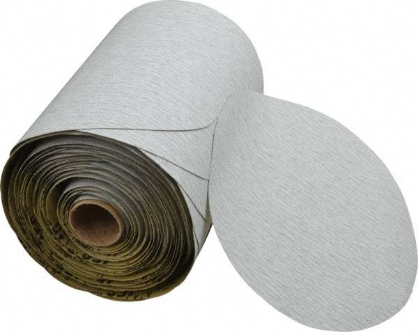 3M - 6" Diam, 150 Grit Silicon Carbide Adhesive PSA Disc - Fine Grade, Gray, A Weighted Backing, Flexible, Use with Random Orbital Sanders - Eagle Tool & Supply