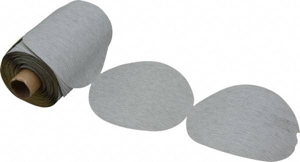 3M - 5" Diam, 280 Grit Silicon Carbide Adhesive PSA Disc - Very Fine Grade, Gray, A Weighted Backing, Flexible, Use with Random Orbital Sanders - Eagle Tool & Supply