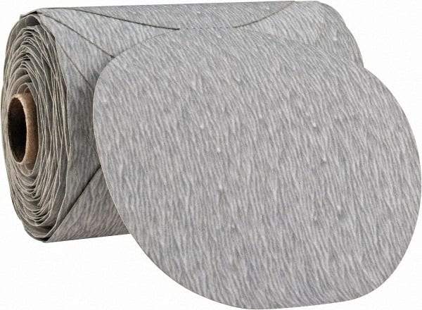 3M - 5" Diam, 400 Grit Silicon Carbide Adhesive PSA Disc - Super Fine Grade, Gray, A Weighted Backing, Flexible, Use with Random Orbital Sanders - Eagle Tool & Supply