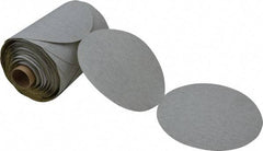 3M - 5" Diam, 120 Grit Silicon Carbide Adhesive PSA Disc - Fine Grade, Gray, A Weighted Backing, Flexible, Use with Random Orbital Sanders - Eagle Tool & Supply