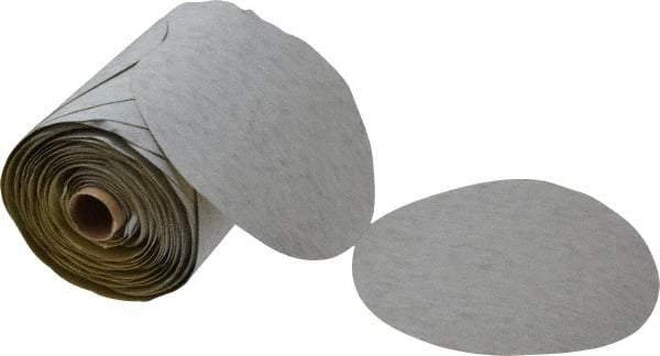 3M - 6" Diam, 100 Grit Silicon Carbide Adhesive PSA Disc - Very Fine Grade, Gray, A Weighted Backing, Flexible, Use with Random Orbital Sanders - Eagle Tool & Supply