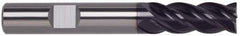 Guhring - 1/4", 1-1/4" LOC, 1/4" Shank Diam, 3-1/4" OAL, 4 Flute, Solid Carbide Square End Mill - Single End, FIREX Finish, Spiral Flute, Variable° Helix, Centercutting, Right Hand Cut, Right Hand Flute, Series 4250 - Eagle Tool & Supply