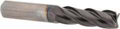 Guhring - 3/8", 1" LOC, 3/8" Shank Diam, 2-1/2" OAL, 4 Flute, Solid Carbide Square End Mill - Single End, FIREX Finish, Spiral Flute, 35/38° Helix, Centercutting, Right Hand Cut, Right Hand Flute, Series 3114 - Eagle Tool & Supply