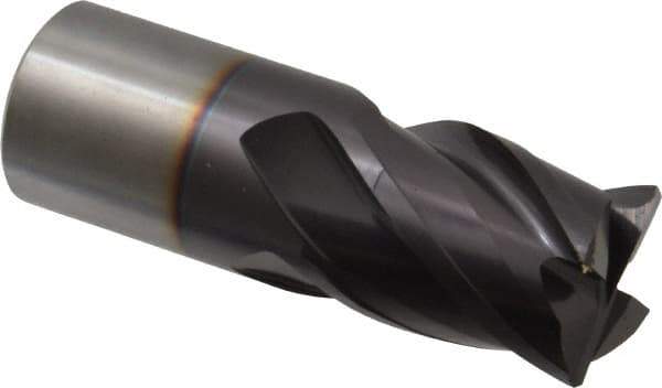 Guhring - 1", 1" LOC, 1" Shank Diam, 3" OAL, 4 Flute, Solid Carbide Square End Mill - Single End, FIREX Finish, Spiral Flute, 35/38° Helix, Centercutting, Right Hand Cut, Right Hand Flute, Series 3113 - Eagle Tool & Supply