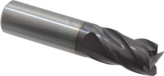 Guhring - 5/8", 3/4" LOC, 5/8" Shank Diam, 3" OAL, 4 Flute, Solid Carbide Square End Mill - Single End, FIREX Finish, Spiral Flute, 35/38° Helix, Centercutting, Right Hand Cut, Right Hand Flute, Series 3113 - Eagle Tool & Supply