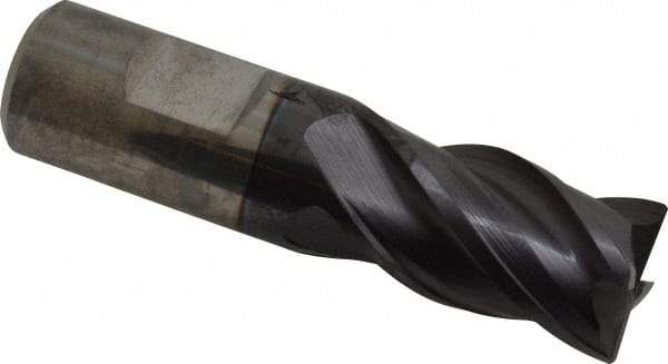 Guhring - 3/4", 1" LOC, 3/4" Shank Diam, 3" OAL, 4 Flute, Solid Carbide Square End Mill - Single End, FIREX Finish, Spiral Flute, 35/38° Helix, Centercutting, Right Hand Cut, Right Hand Flute, Series 3099 - Eagle Tool & Supply