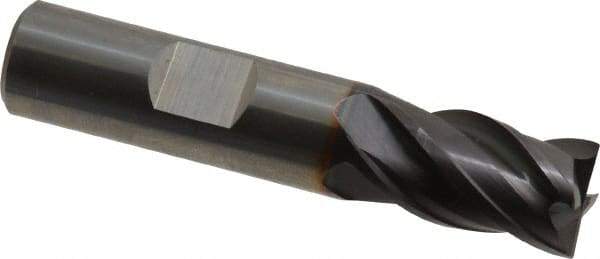 Guhring - 1/2", 5/8" LOC, 1/2" Shank Diam, 2-1/2" OAL, 4 Flute, Solid Carbide Square End Mill - Single End, FIREX Finish, Spiral Flute, 35/38° Helix, Centercutting, Right Hand Cut, Right Hand Flute, Series 3099 - Eagle Tool & Supply