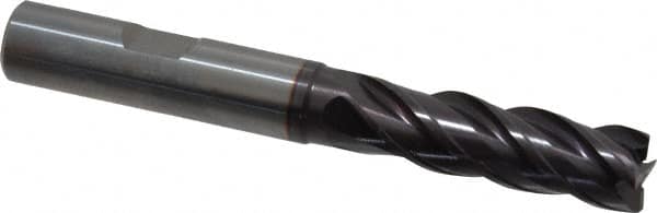 Guhring - 12mm, 36mm LOC, 12mm Shank Diam, 93mm OAL, 4 Flute, Solid Carbide Square End Mill - Eagle Tool & Supply