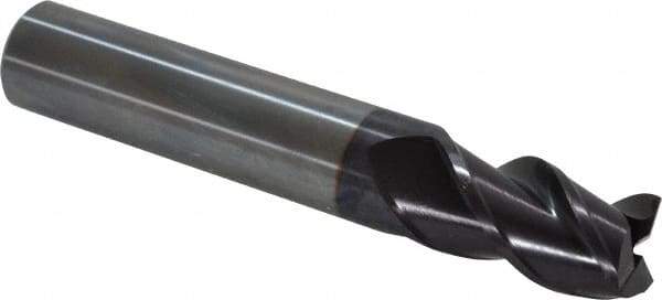 Guhring - 14mm, 22mm LOC, 14mm Shank Diam, 83mm OAL, 3 Flute, Solid Carbide Square End Mill - Single End, FIREX Finish, Spiral Flute, 45° Helix, Centercutting, Right Hand Cut, Right Hand Flute, Series 3741 - Eagle Tool & Supply