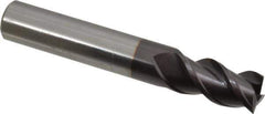 Guhring - 13mm, 22mm LOC, 13mm Shank Diam, 83mm OAL, 3 Flute, Solid Carbide Square End Mill - Single End, FIREX Finish, Spiral Flute, 45° Helix, Centercutting, Right Hand Cut, Right Hand Flute, Series 3741 - Eagle Tool & Supply