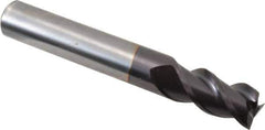 Guhring - 12mm, 22mm LOC, 12mm Shank Diam, 83mm OAL, 3 Flute, Solid Carbide Square End Mill - Single End, FIREX Finish, Spiral Flute, 45° Helix, Centercutting, Right Hand Cut, Right Hand Flute, Series 3741 - Eagle Tool & Supply