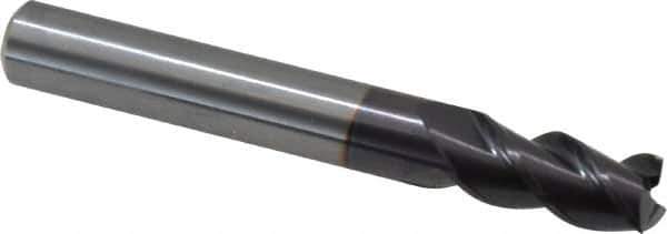 Guhring - 9.5mm, 19mm LOC, 9.5mm Shank Diam, 72mm OAL, 3 Flute, Solid Carbide Square End Mill - Single End, FIREX Finish, Spiral Flute, 45° Helix, Centercutting, Right Hand Cut, Right Hand Flute, Series 3741 - Eagle Tool & Supply
