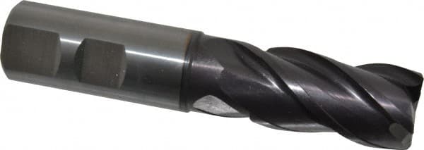 Guhring - 25mm, 45mm LOC, 25mm Shank Diam, 121mm OAL, 4 Flute, Solid Carbide Square End Mill - Eagle Tool & Supply