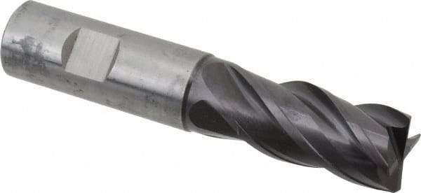 Guhring - 20mm, 38mm LOC, 20mm Shank Diam, 104mm OAL, 4 Flute, Solid Carbide Square End Mill - Single End, FIREX Finish, Spiral Flute, 35/38° Helix, Centercutting, Right Hand Cut, Right Hand Flute, Series 3732 - Eagle Tool & Supply