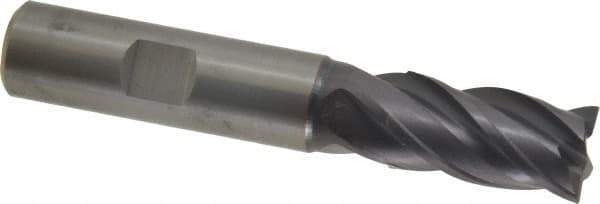 Guhring - 14mm, 26mm LOC, 14mm Shank Diam, 83mm OAL, 4 Flute, Solid Carbide Square End Mill - Single End, FIREX Finish, Spiral Flute, 35/38° Helix, Centercutting, Right Hand Cut, Right Hand Flute, Series 3732 - Eagle Tool & Supply