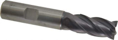 Guhring - 14mm, 26mm LOC, 14mm Shank Diam, 83mm OAL, 4 Flute, Solid Carbide Square End Mill - Single End, FIREX Finish, Spiral Flute, 35/38° Helix, Centercutting, Right Hand Cut, Right Hand Flute, Series 3732 - Eagle Tool & Supply