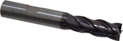 Guhring - 12mm, 26mm LOC, 12mm Shank Diam, 83mm OAL, 4 Flute, Solid Carbide Square End Mill - Single End, FIREX Finish, Spiral Flute, 35/38° Helix, Centercutting, Right Hand Cut, Right Hand Flute, Series 3732 - Eagle Tool & Supply