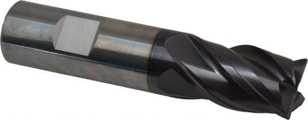 Guhring - 20mm, 26mm LOC, 20mm Shank Diam, 92mm OAL, 4 Flute, Solid Carbide Square End Mill - Single End, FIREX Finish, Spiral Flute, 35/38° Helix, Centercutting, Right Hand Cut, Right Hand Flute, Series 3731 - Eagle Tool & Supply