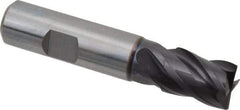 Guhring - 16mm, 22mm LOC, 16mm Shank Diam, 82mm OAL, 4 Flute, Solid Carbide Square End Mill - Single End, FIREX Finish, Spiral Flute, 35/38° Helix, Centercutting, Right Hand Cut, Right Hand Flute, Series 3731 - Eagle Tool & Supply