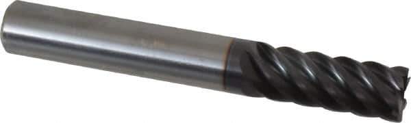 Guhring - 10mm, 22mm LOC, 10mm Shank Diam, 72mm OAL, 6 Flute, Solid Carbide Square End Mill - Single End, FIREX Finish, Spiral Flute, 45° Helix, Centercutting, Right Hand Cut, Right Hand Flute, Series 3689 - Eagle Tool & Supply