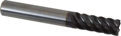 Guhring - 10mm, 22mm LOC, 10mm Shank Diam, 72mm OAL, 6 Flute, Solid Carbide Square End Mill - Single End, FIREX Finish, Spiral Flute, 45° Helix, Centercutting, Right Hand Cut, Right Hand Flute, Series 3689 - Eagle Tool & Supply