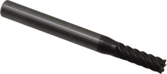Guhring - 5mm, 13mm LOC, 6mm Shank Diam, 57mm OAL, 6 Flute, Solid Carbide Square End Mill - Single End, FIREX Finish, Spiral Flute, 45° Helix, Centercutting, Right Hand Cut, Right Hand Flute, Series 3689 - Eagle Tool & Supply