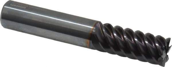 Guhring - 1/2", 1" LOC, 1/2" Shank Diam, 3" OAL, 6 Flute, Solid Carbide Square End Mill - Single End, FIREX Finish, Spiral Flute, 55° Helix, Centercutting, Right Hand Cut, Right Hand Flute, Series 3182 - Eagle Tool & Supply