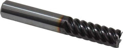 Guhring - 3/8", 7/8" LOC, 3/8" Shank Diam, 2-1/2" OAL, 6 Flute, Solid Carbide Square End Mill - Single End, FIREX Finish, Spiral Flute, 55° Helix, Centercutting, Right Hand Cut, Right Hand Flute, Series 3182 - Eagle Tool & Supply