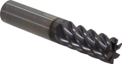 Guhring - 5/8", 1-1/4" LOC, 5/8" Shank Diam, 3-1/2" OAL, 6 Flute, Solid Carbide Square End Mill - Single End, FIREX Finish, Spiral Flute, 45° Helix, Centercutting, Right Hand Cut, Right Hand Flute, Series 3179 - Eagle Tool & Supply
