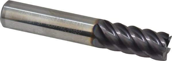Guhring - 1/2", 1" LOC, 1/2" Shank Diam, 3" OAL, 6 Flute, Solid Carbide Square End Mill - Single End, FIREX Finish, Spiral Flute, 45° Helix, Centercutting, Right Hand Cut, Right Hand Flute, Series 3179 - Eagle Tool & Supply