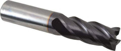 Guhring - 5/8", 1-1/4" LOC, 5/8" Shank Diam, 3-1/2" OAL, 4 Flute, Solid Carbide Square End Mill - Single End, FIREX Finish, Spiral Flute, 35/38° Helix, Centercutting, Right Hand Cut, Right Hand Flute, Series 3114 - Eagle Tool & Supply